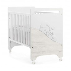 Cuna Good Night Blanco Mate y Roble Nordico de Trama